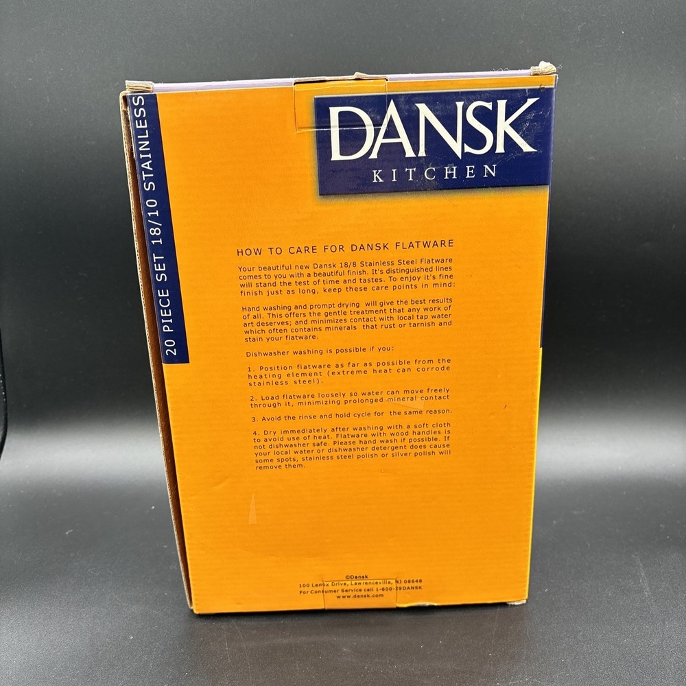 Dansk Graves Studio 20pc Wav.E Flatware Set Stainless 18/10 Fork Spoon Knife - Picture 4 of 8